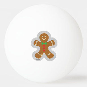 Gingerbrood maakt de engel in de sneeuw pingpongbal