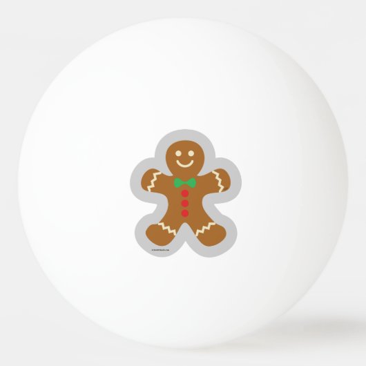 Gingerbrood maakt de engel in de sneeuw pingpongbal (Voorkant)