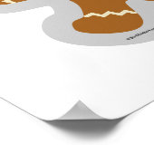 Gingerbrood maakt de engel in de sneeuw poster (Hoek)