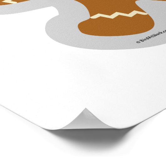 Gingerbrood maakt de engel in de sneeuw poster (Hoek)