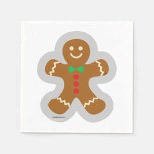Gingerbrood maakt de engel in de sneeuw servet