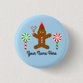 Gingerbrood Man #1 Button (Voorkant)