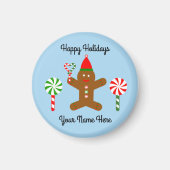 Gingerbrood Man #1 Round Magnet (Voorkant)