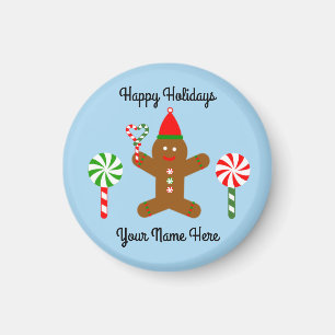 Gingerbrood Man #1 Round Magnet