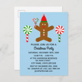 Gingerbrood Man #1 Uitnodiging Briefkaart (Voorkant / Achterkant)