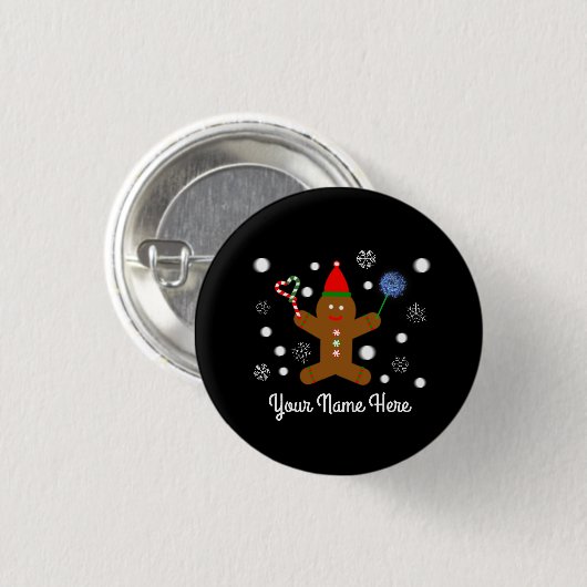 Gingerbrood Man #2 Button (Voorkant /achterkant)