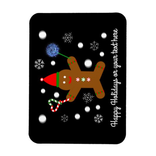 Gingerbrood Man #2 Magnet Magneet (Verticaal)