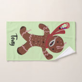 Gingerbrood Man aan het runnen Handdoek (Handdoek)