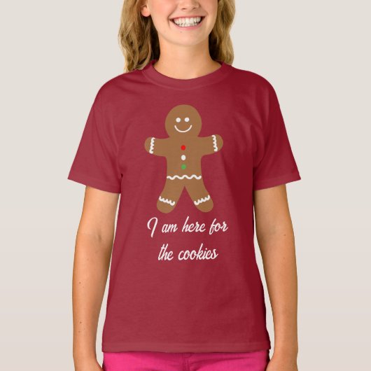 Gingerbrood Man Aangepast Funny Kerstmis T-shirt (Voorkant)