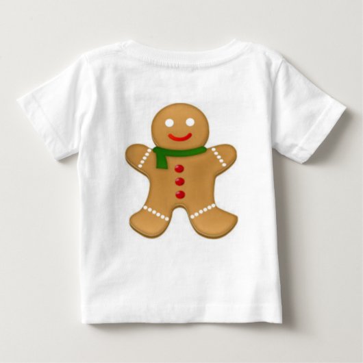Gingerbrood Man Baby T-Shirt (Achterkant)