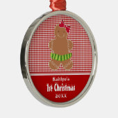 Gingerbrood Man Baby's Eerste Kerstmis Ornament (Rechts)