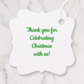 Gingerbrood Man Bedankjes Labels (Achterkant)