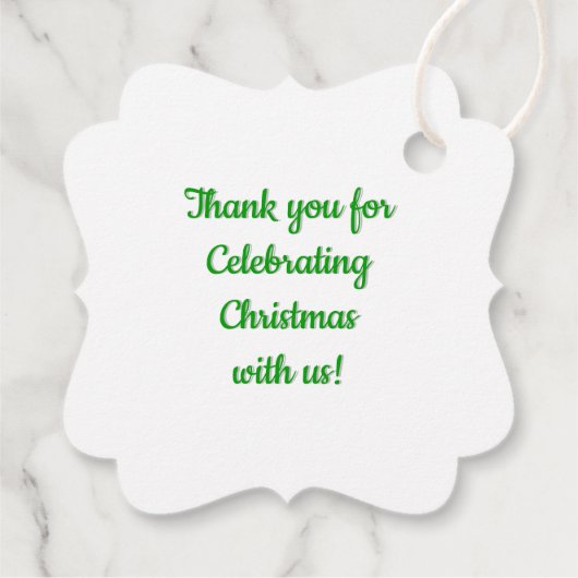 Gingerbrood Man Bedankjes Labels (Achterkant)