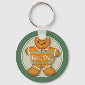 Gingerbrood Man - Bite me Sleutelhanger (Voorkant)