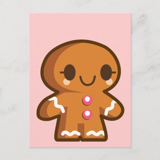 Gingerbrood Man Briefkaart (Voorkant)