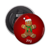 Gingerbrood Man Button Flesopener (Voorkant)