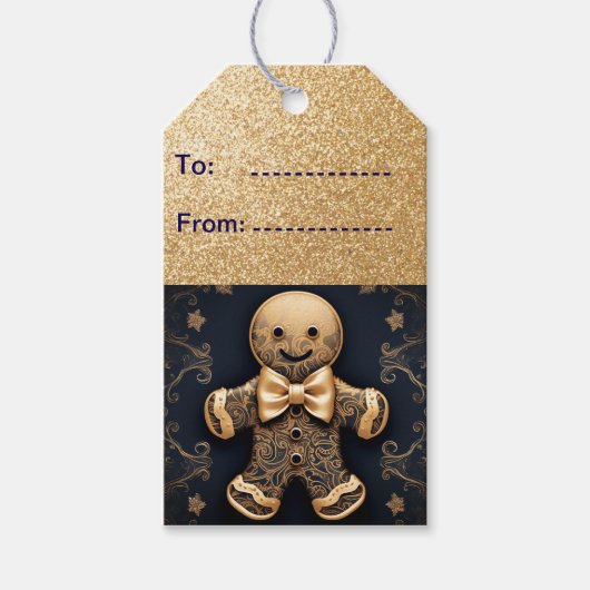 Gingerbrood Man Cadeaulabel (Voorkant)