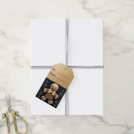 Gingerbrood Man Cadeaulabel (Met Touw)