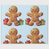 Gingerbrood Man Cadeaupapier (Vlak)
