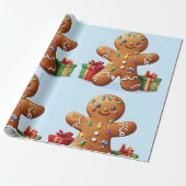 Gingerbrood Man Cadeaupapier (Uitgerold)