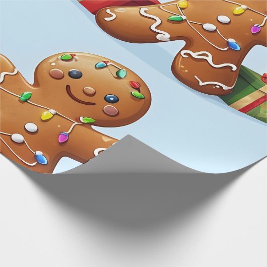 Gingerbrood Man Cadeaupapier (Hoek)