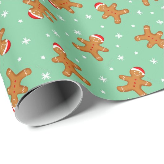 Gingerbrood Man Cadeaupapier (Rol Hoek)