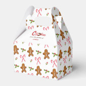 Gingerbrood man & Candy cane Holiday Cookie Bedankdoosjes (Achterkant)