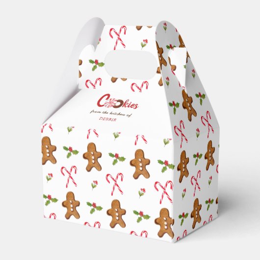 Gingerbrood man & Candy cane Holiday Cookie Bedankdoosjes (Achterkant)