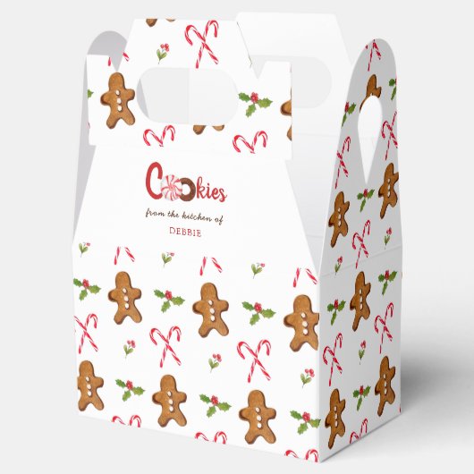 Gingerbrood man & Candy cane Holiday Cookie Bedankdoosjes (Geopend)