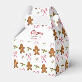 Gingerbrood man & Candy cane Holiday Cookie Bedankdoosjes (Voorkant Zijde)