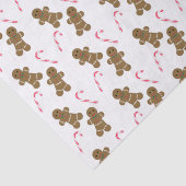Gingerbrood Man Candy Cane Holiday Tissue Paper Tissuepapier (Detail)