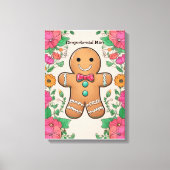 Gingerbrood Man Canvas Afdruk (Voorkant)