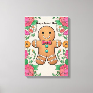 Gingerbrood Man Canvas Afdruk