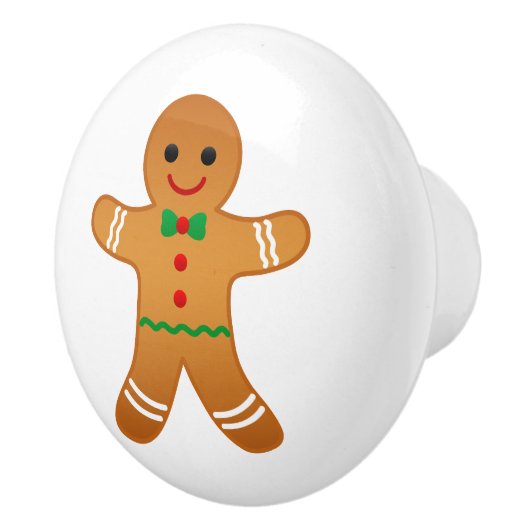 Gingerbrood Man Ceramic Knob Keramische Knop (Rechts)