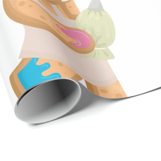 Gingerbrood Man Chef Cadeaupapier (Rol Hoek)