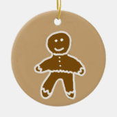 Gingerbrood Man Circle Ornament (Voorkant)