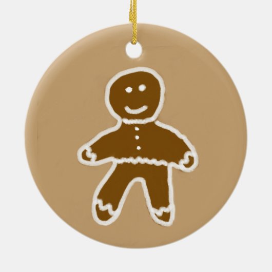 Gingerbrood Man Circle Ornament (Achterkant)