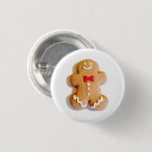 Gingerbrood Man Cookie 4Marie Ronde Button 3,2 Cm (Voorkant /achterkant)