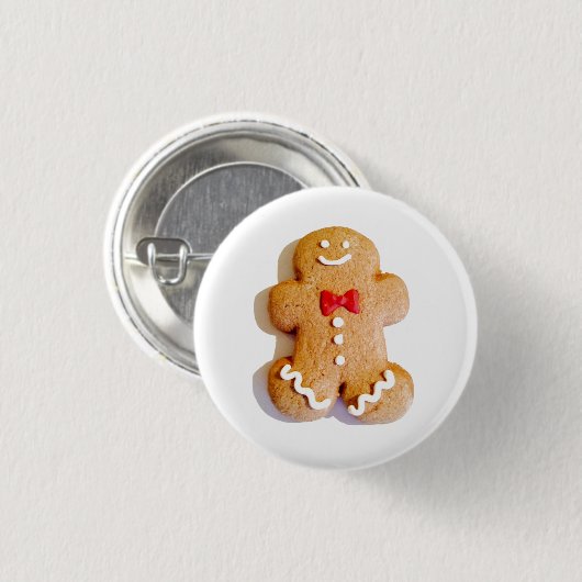 Gingerbrood Man Cookie 4Marie Ronde Button 3,2 Cm (Voorkant /achterkant)