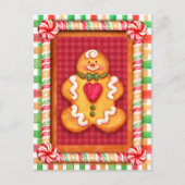 Gingerbrood Man Cookie Briefkaart (Voorkant)
