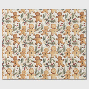 Gingerbrood Man Cookie Cadeaupapier