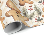 Gingerbrood Man Cookie Cadeaupapier (Rol Hoek)