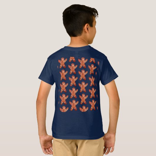 Gingerbrood Man Cookie Drawing T-shirt (Achterkant volledig)