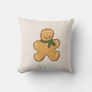 Gingerbrood Man Cookie Illustratie Holiday Kussen