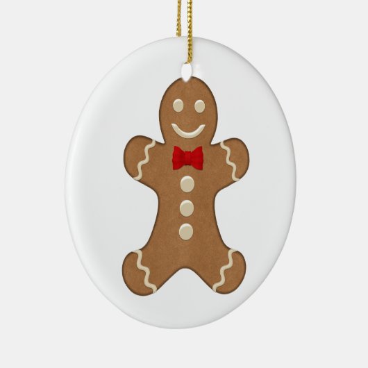 Gingerbrood Man Cookie Kerstfeestdag Keramisch Ornament (Rechts)