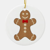 Gingerbrood Man Cookie Kerstfeestdag Keramisch Ornament (Voorkant)