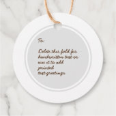 Gingerbrood Man Cookie Kerstfolk Art Gifts Bedankjes Labels (Achterkant)