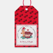 Gingerbrood Man Cookie Kerstfolk Art Gifts Cadeaulabel (Voorkant)