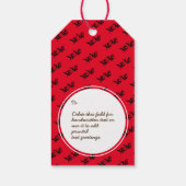 Gingerbrood Man Cookie Kerstfolk Art Gifts Cadeaulabel (Achterkant)