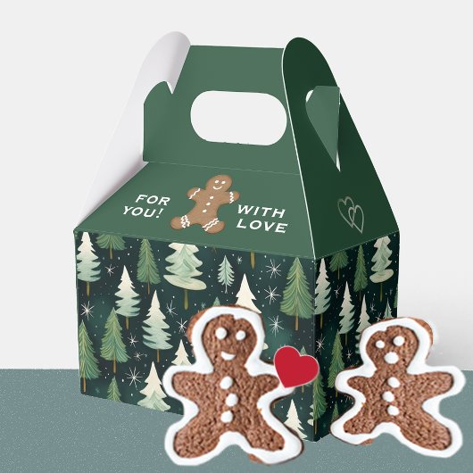 Gingerbrood Man Cookie Kerstmis Gepersonaliseerde  Bedankdoosjes